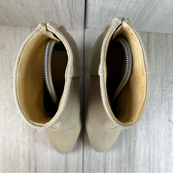 Rag & Bone Classic Newbury Canvas Cream Ankle Boot Heels Women’s Size 9 EUR 39 - Picture 6 of 10